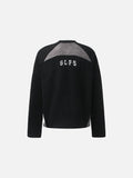 DAXUEN rust brown and black color block sweatshirt with graphic