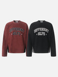 DAXUEN rust brown and black color block sweatshirt with graphic