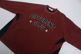 DAXUEN rust brown and black color block sweatshirt with graphic