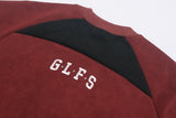 DAXUEN rust brown and black color block sweatshirt with graphic