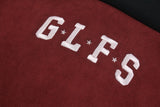 DAXUEN rust brown and black color block sweatshirt with graphic