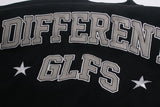 DAXUEN rust brown and black color block sweatshirt with graphic