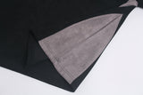 DAXUEN rust brown and black color block sweatshirt with graphic