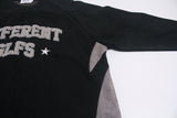 DAXUEN rust brown and black color block sweatshirt with graphic