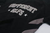 DAXUEN rust brown and black color block sweatshirt with graphic