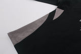 DAXUEN rust brown and black color block sweatshirt with graphic