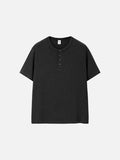 Textured Slub Knit Henley T-Shirt