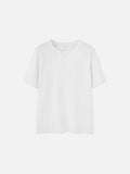 Textured Solid Color Henley T-Shirt