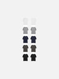 DAXUEN solid color textured henley t-shirt