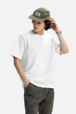 DAXUEN solid color textured henley t-shirt