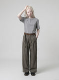 DAXUEN solid color textured henley t-shirt — model photo
