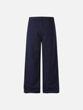 DAXUEN grey marl wide-leg pants with button detail