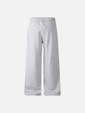 DAXUEN grey marl wide-leg pants with button detail