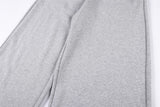 DAXUEN grey marl wide-leg pants with button detail