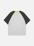 DAXUEN Relaxed-fit short-sleeved raglan t-shirt with cartoon rabbit graphic