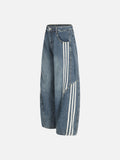 DAXUEN Loose wide leg denim jeans with stripes