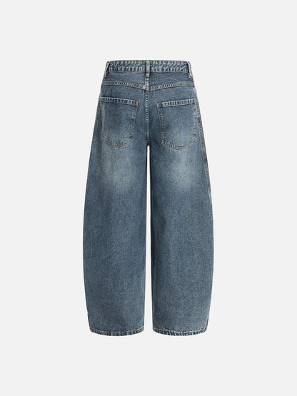 DAXUEN Loose wide leg denim jeans with stripes