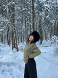 DAXUEN charcoal grey oversized tonal flame graphic sweatshirt — model photo