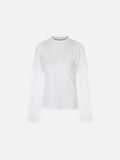 DAXUEN black mock neck top with tone-on-tone graphic