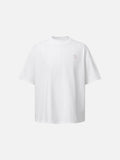 DAXUEN Oversized short-sleeve graphic t-shirt in white and grey