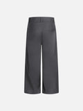 DAXUEN Wide-leg cropped trousers in dark grey and black
