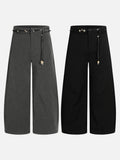 DAXUEN Wide-leg loose-fit trousers with decorative belt