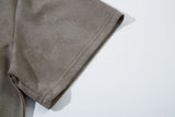 DAXUEN washed grey/brown tribal embroidered oversized t-shirt