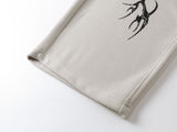 DAXUEN light beige tribal graphic balloon-leg sweatpants