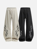 DAXUEN light beige tribal graphic balloon-leg sweatpants