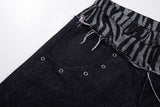 DAXUEN black balloon sweatpants with tribal graphics