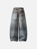 DAXUEN High-waisted wide-leg trousers with trompe l'oeil design