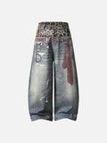 DAXUEN High-waisted wide-leg trousers with trompe l'oeil design