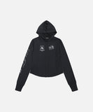 DAXUEN Cropped hooded jacket with graphic prints