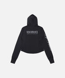 DAXUEN Cropped hooded jacket with graphic prints