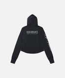DAXUEN Cropped hooded jacket with graphic prints