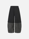 DAXUEN Two-tone oversized wide leg pants for men