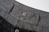 DAXUEN black two-tone high waist denim pants with embroidery