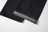 DAXUEN black two-tone high waist denim pants with embroidery