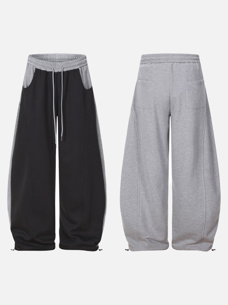 DAXUEN Two-tone loose-fit sweatpants with adjustable drawstrings
