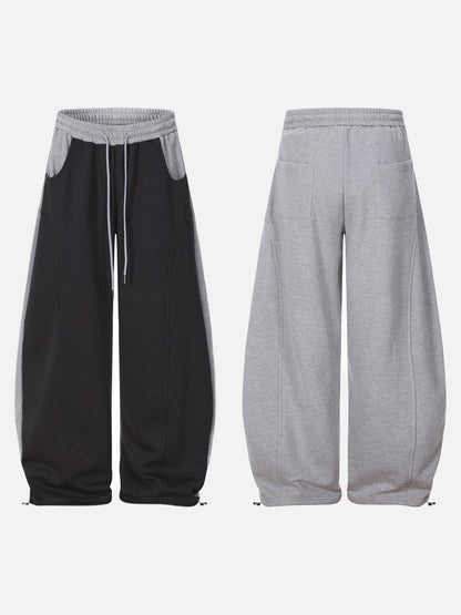 DAXUEN Two-tone loose-fit sweatpants with adjustable drawstrings