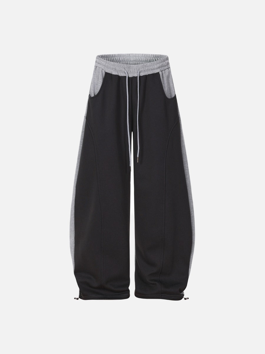 DAXUEN Two-tone loose-fit sweatpants with adjustable drawstrings