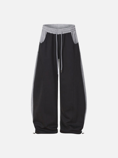DAXUEN Two-tone loose-fit sweatpants with adjustable drawstrings