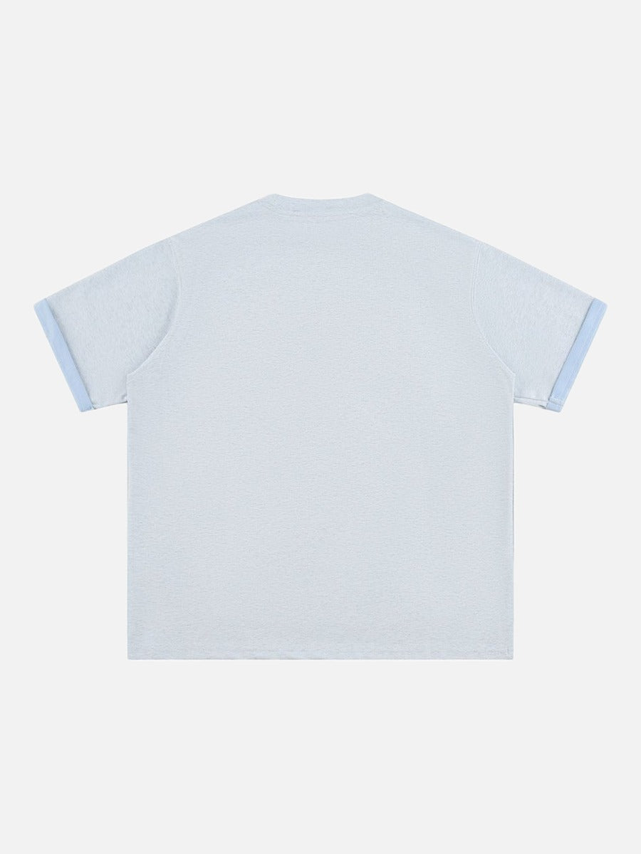 DAXUEN Two-tone oversized short-sleeved t-shirt