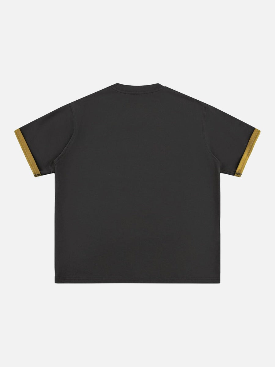 DAXUEN Two-tone oversized short-sleeved t-shirt