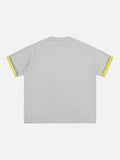 DAXUEN Two-tone oversized short-sleeved t-shirt