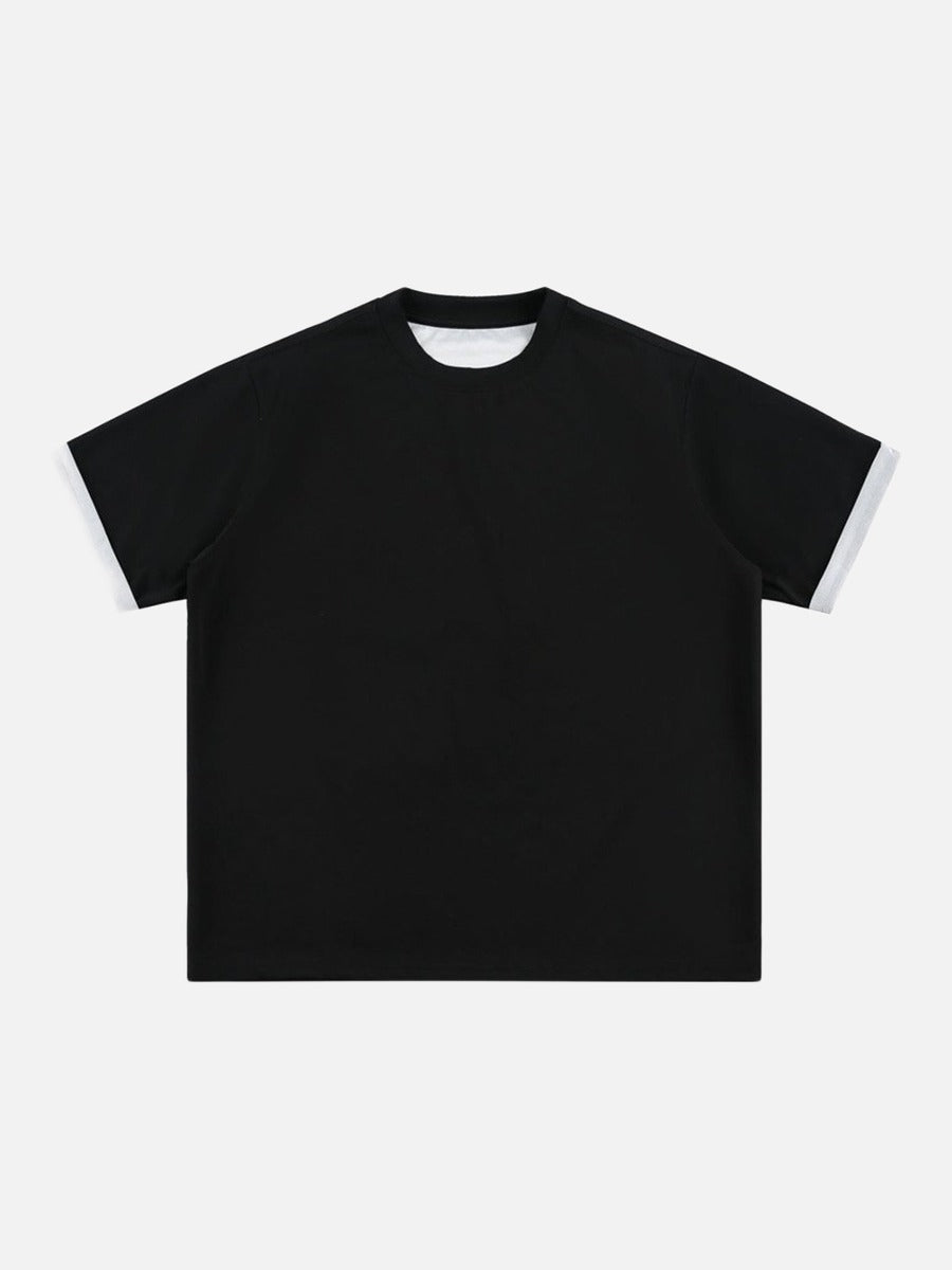 DAXUEN Two-tone oversized short-sleeved t-shirt