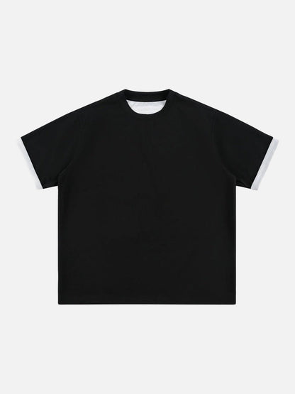 DAXUEN Two-tone oversized short-sleeved t-shirt
