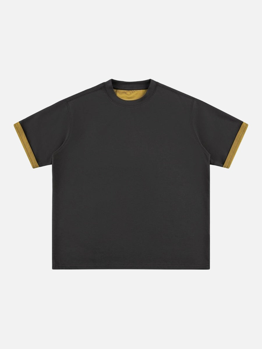 DAXUEN Two-tone oversized short-sleeved t-shirt