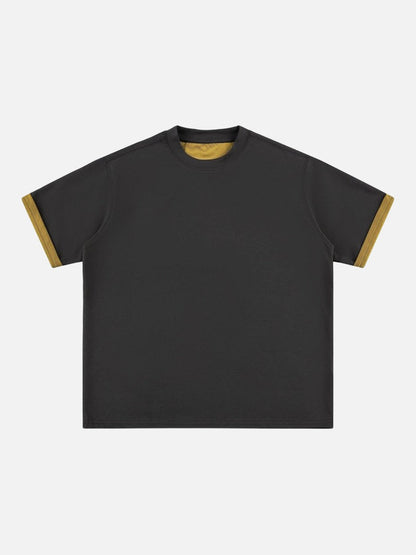 DAXUEN Two-tone oversized short-sleeved t-shirt