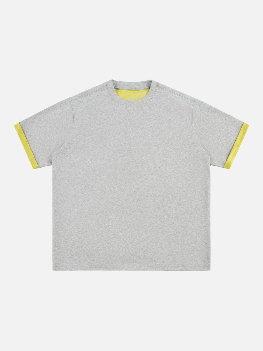 DAXUEN Two-tone oversized short-sleeved t-shirt